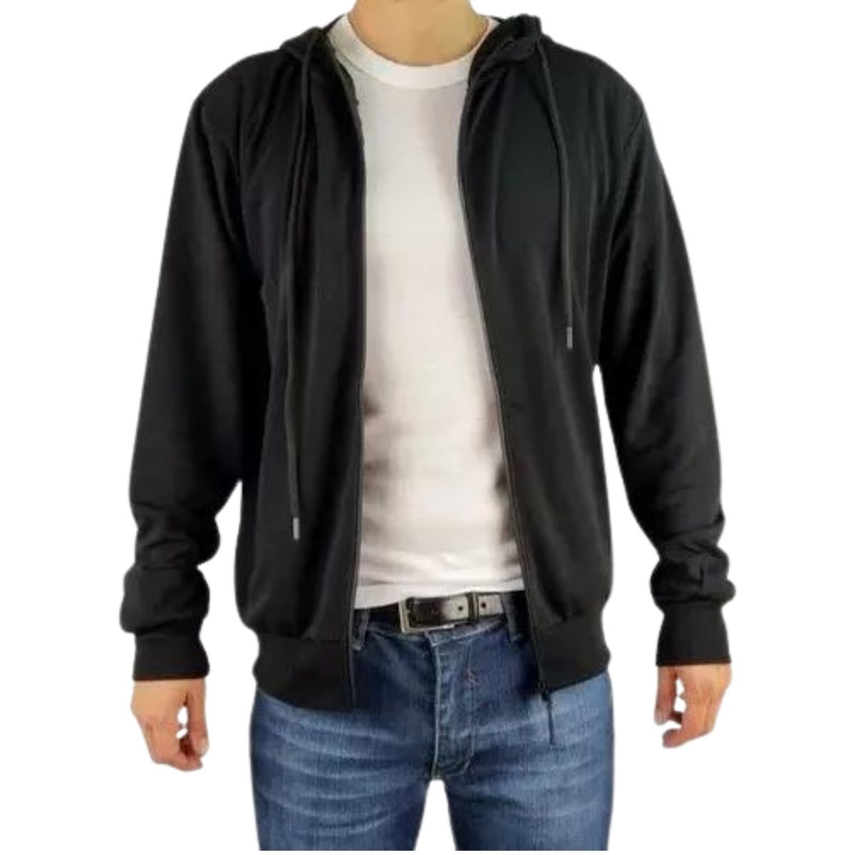 LIKE SHOP - Polerón Canguro Hombre con Cierre Primavera Verano 7614