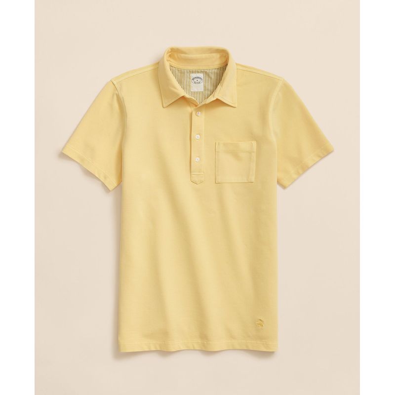 BROOKS BROTHERS - Polera Hombre Garment Dyed Pique Polo Amarillo Brooks Brothers