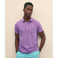 Polera Hombre Garment Dyed Pique Polo Morado