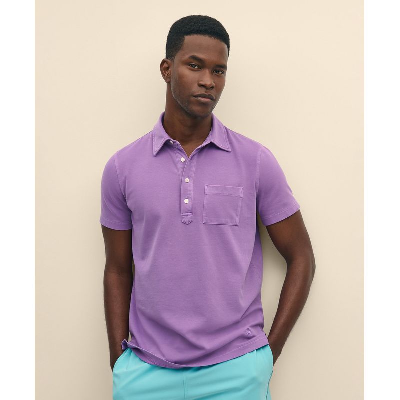 BROOKS BROTHERS - Polera Hombre Garment Dyed Pique Polo Morado Brooks Brothers