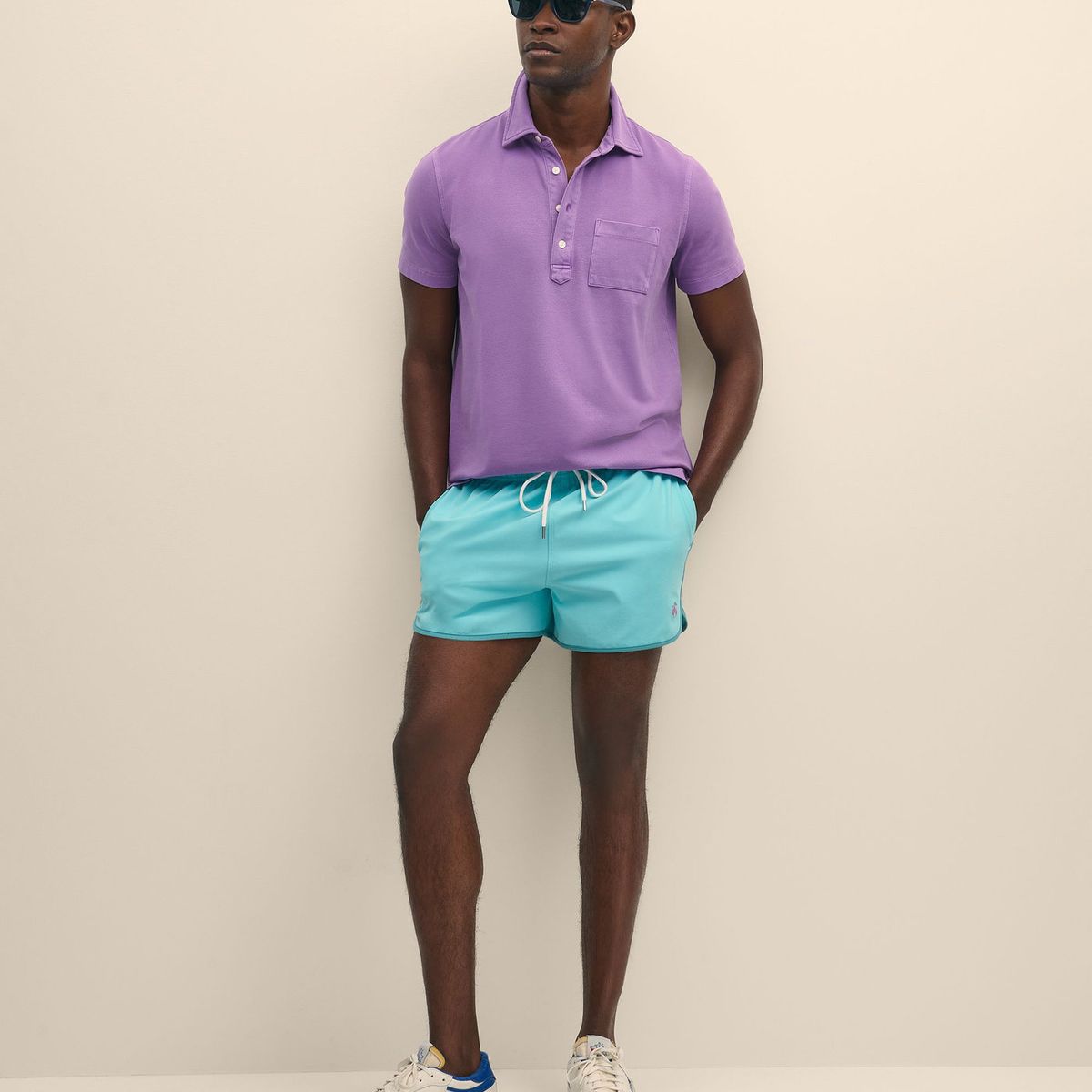 BROOKS BROTHERS - Polera Hombre Garment Dyed Pique Polo Morado Brooks Brothers