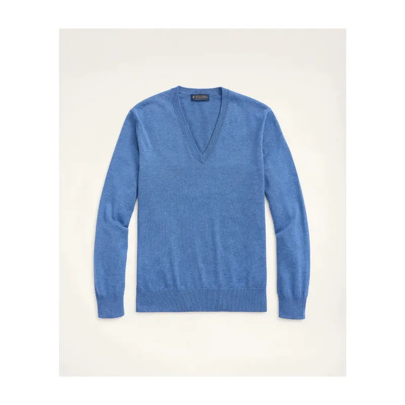 BROOKS BROTHERS - Sweater Hombre Ctn V-Neck Azul Brooks Brothers