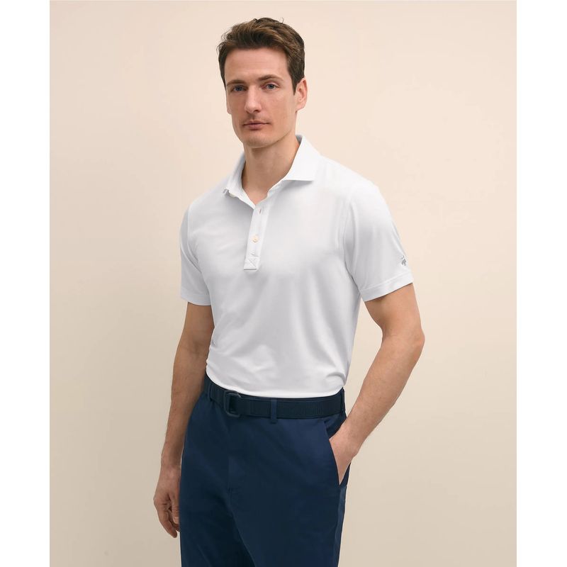 BROOKS BROTHERS - Polera Hombre Perf Spread Collar Polo Blanco Brooks Brothers