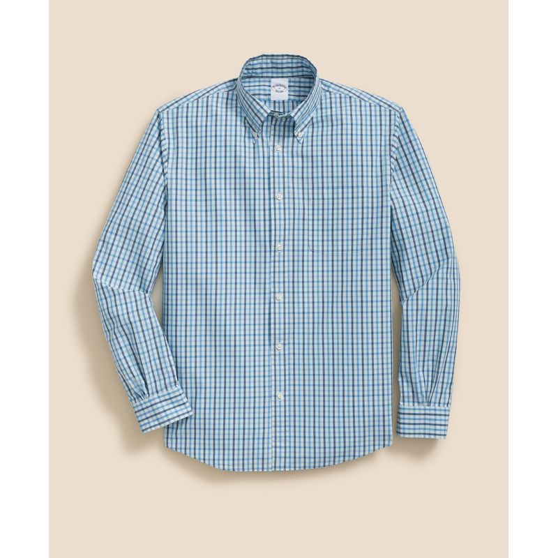 BROOKS BROTHERS - Camisa Hombre Spt Ni Broadcloth Novelty Azul Brooks Brothers
