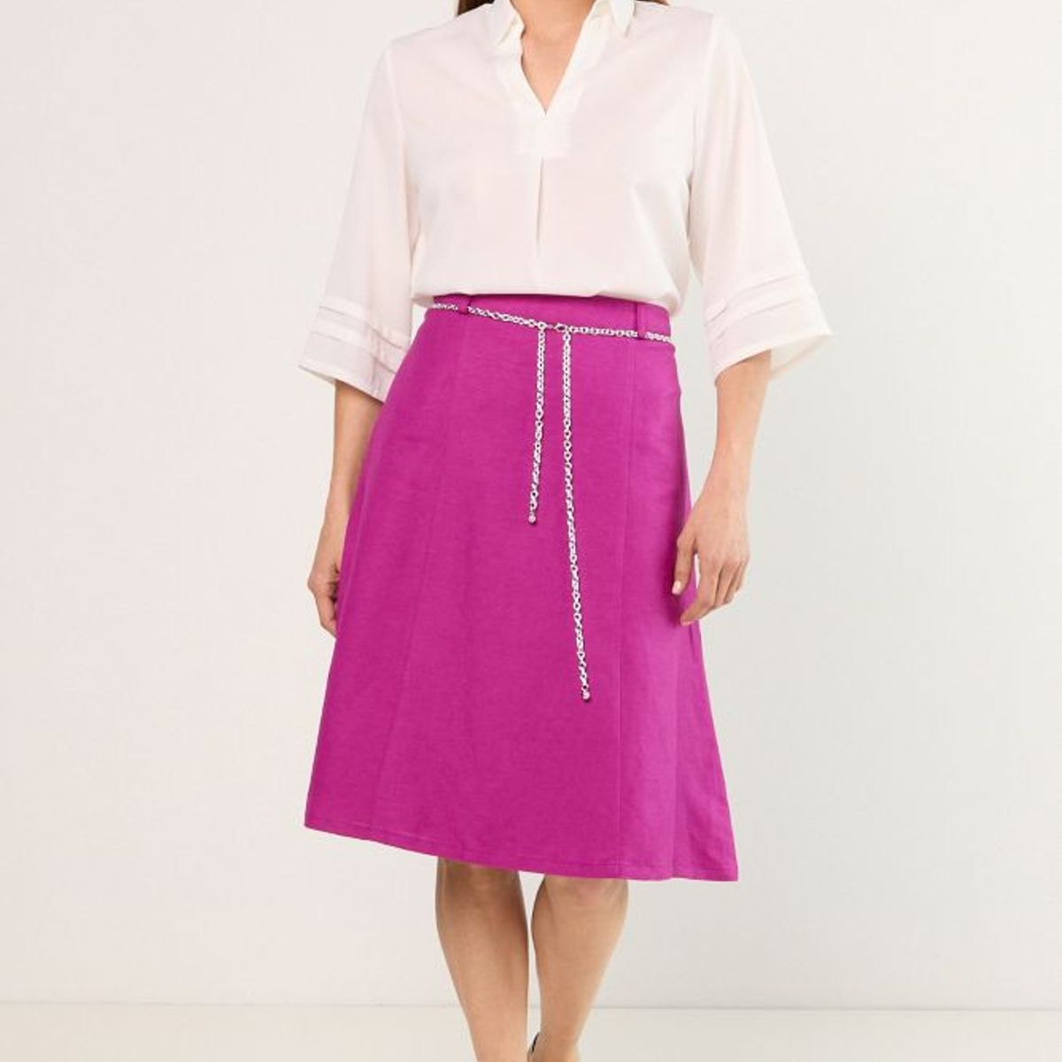 MA GRIFFE - Falda Larga Mujer Violeta Magriffe