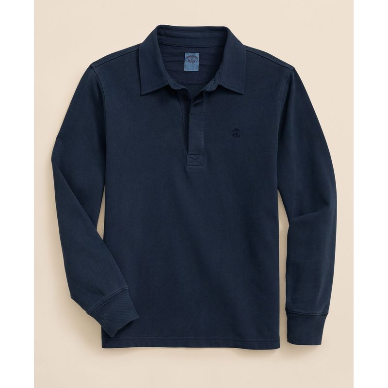 BROOKS BROTHERS - Polera Hombre KntGarment Dyed Rugby Azul Brooks Brothers