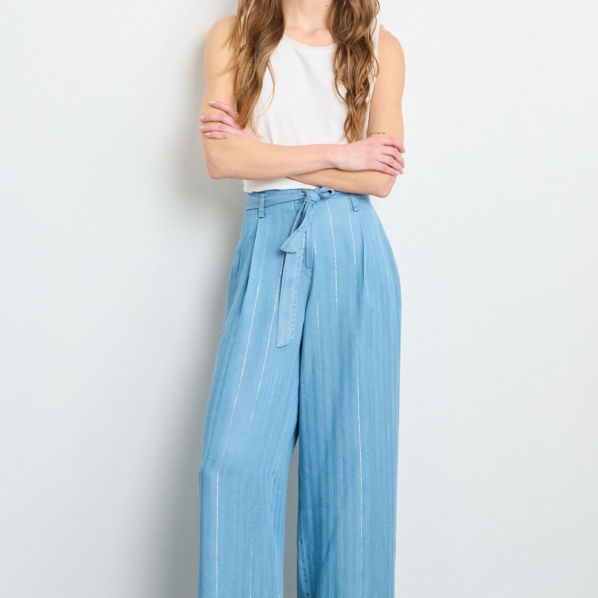 IO - Pantalon Mujer Celeste Io