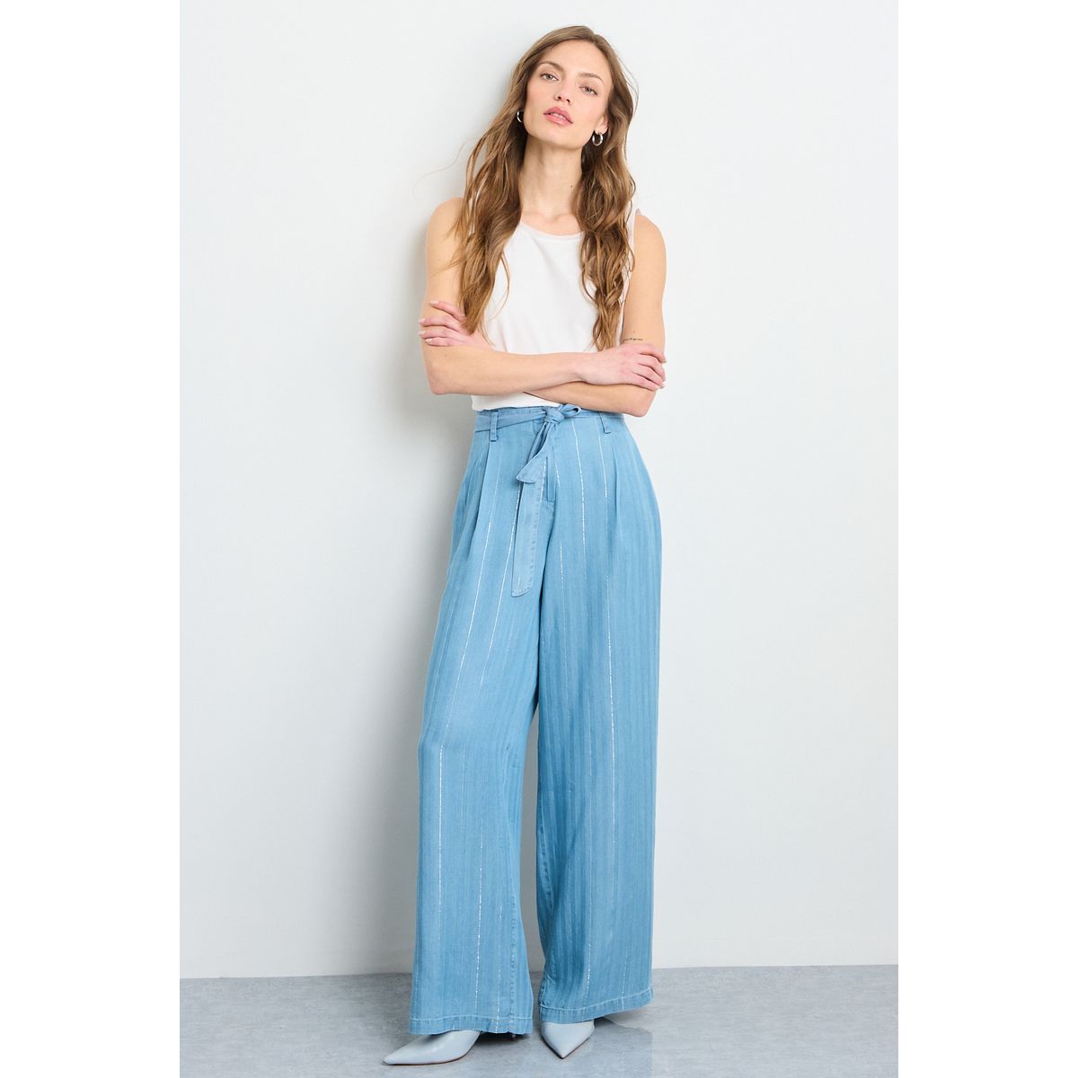 IO - Pantalon Mujer Celeste Io