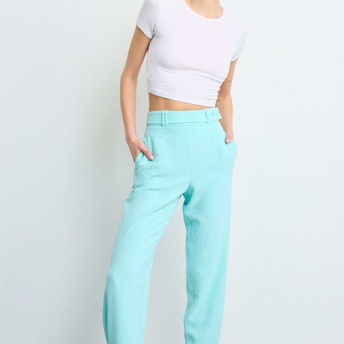 IO - Pantalon Mujer Celeste Io