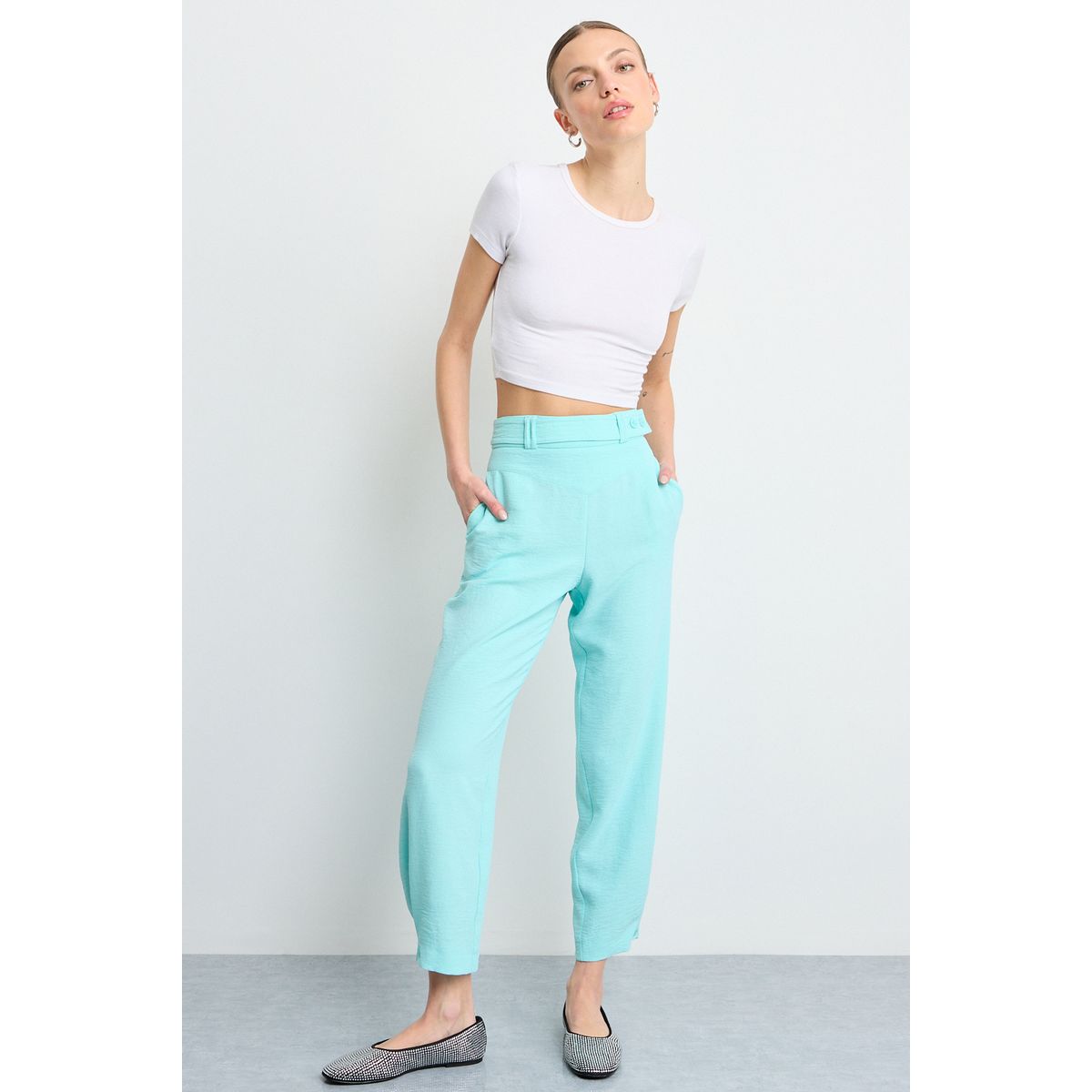 IO - Pantalon Mujer Celeste Io