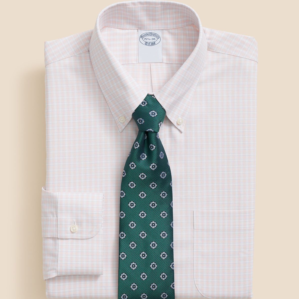 BROOKS BROTHERS - Camisa Hombre Sppt Pbd- June Naranja Brooks Brothers