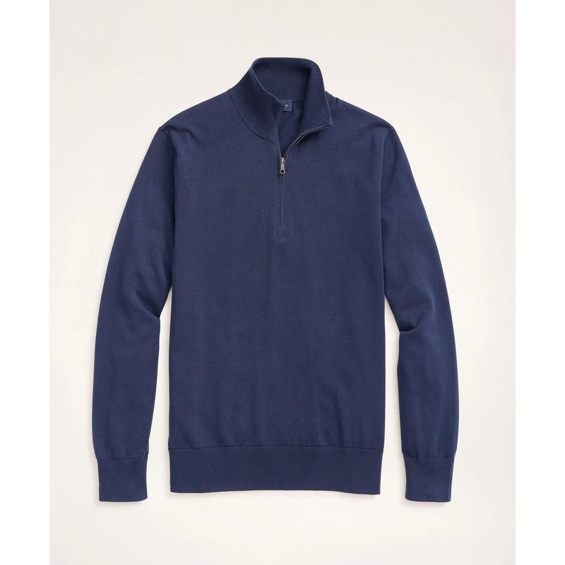BROOKS BROTHERS - Sweater Hombre Ctn Half Zip Azul Brooks Brothers