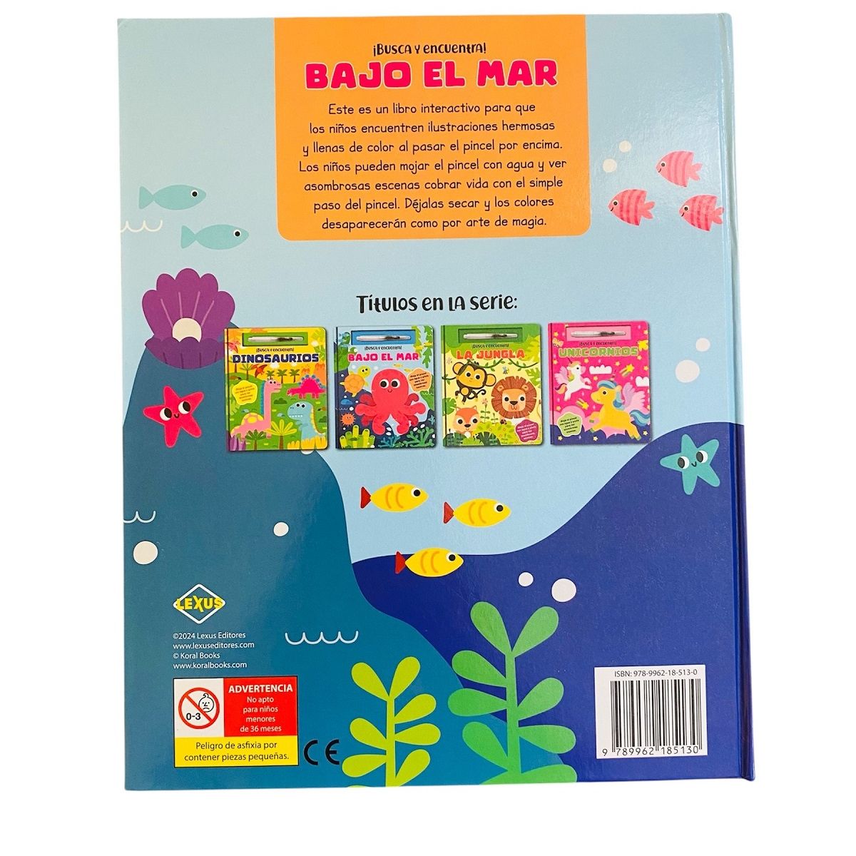 LEXUS - Libro Bajo el Mar Con Pincel - Busca Y Encuentra - Lexus - nuevo