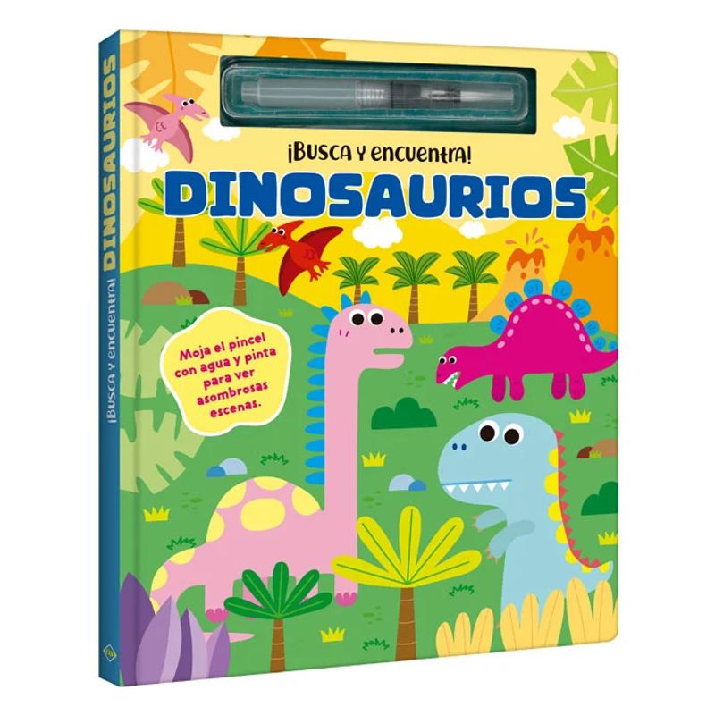 LEXUS - Libro Dinosaurios Con Pincel - Busca Y Encuentra - Lexus - nuevo