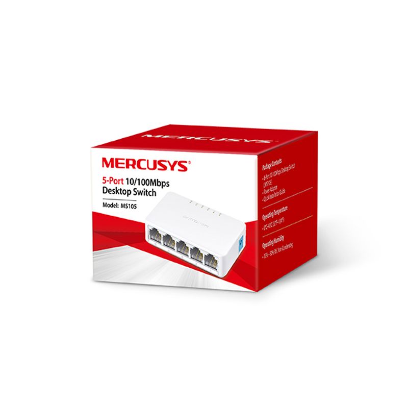MERCUSYS - Switch Mercusys MS105 5 puertos 10/100 Mbps