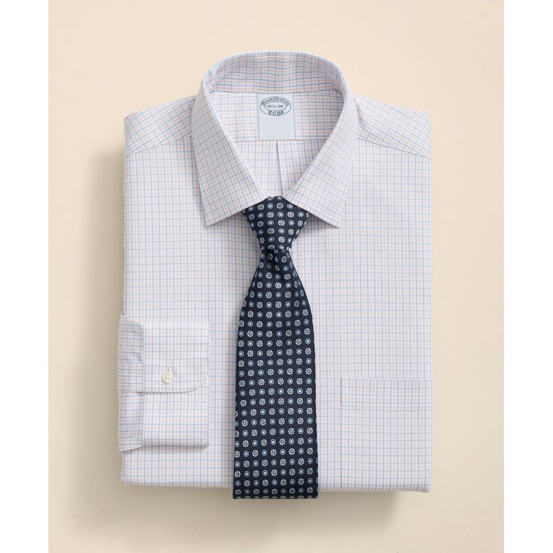 BROOKS BROTHERS - Camisa Hombre Sppt Chk- June Naranja Brooks Brothers