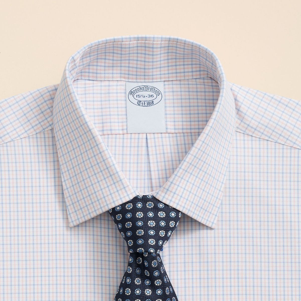 BROOKS BROTHERS - Camisa Hombre Sppt Chk- June Naranja Brooks Brothers