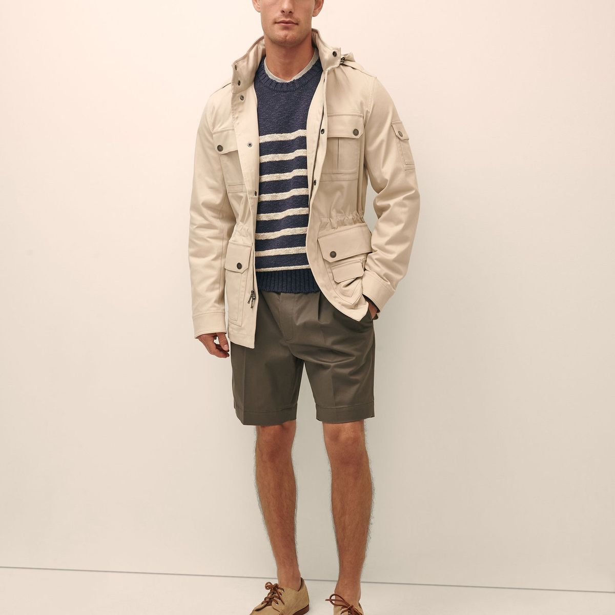 BROOKS BROTHERS - Sweater Hombre Mariner Stripe Crew Azul Brooks Brothers