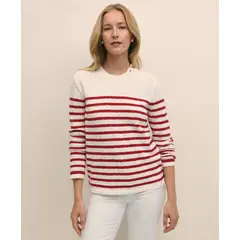 BROOKS BROTHERS - Sweater Mujer Ctn Mariner Strp Blanco