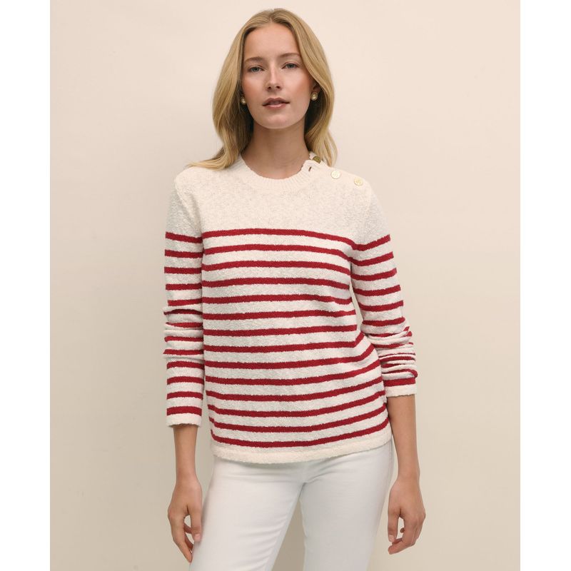 BROOKS BROTHERS - Sweater Mujer Ctn Mariner Strp Blanco Brooks Brothers