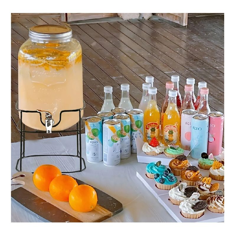 PASTELERIUS - Dispensador Bebidas Con Atril Dispensador De Jugos Jarra 4l