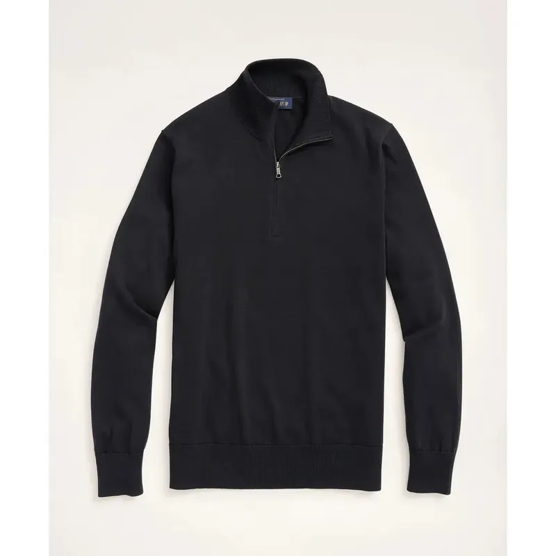 BROOKS BROTHERS - Sweater Hombre Ctn Half Zip Negro Brooks Brothers