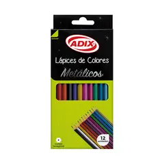ADIX - Set 12 Lápices de Colores Metálicos