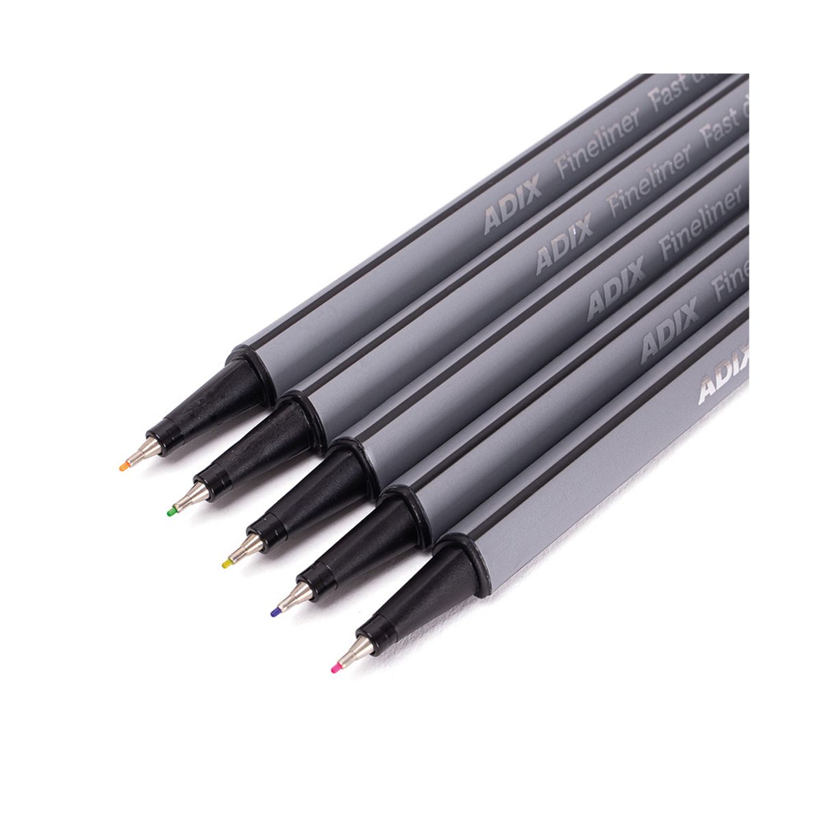 ADIX - Set 5  Marcadores Fineliner Triangular Neón Adix