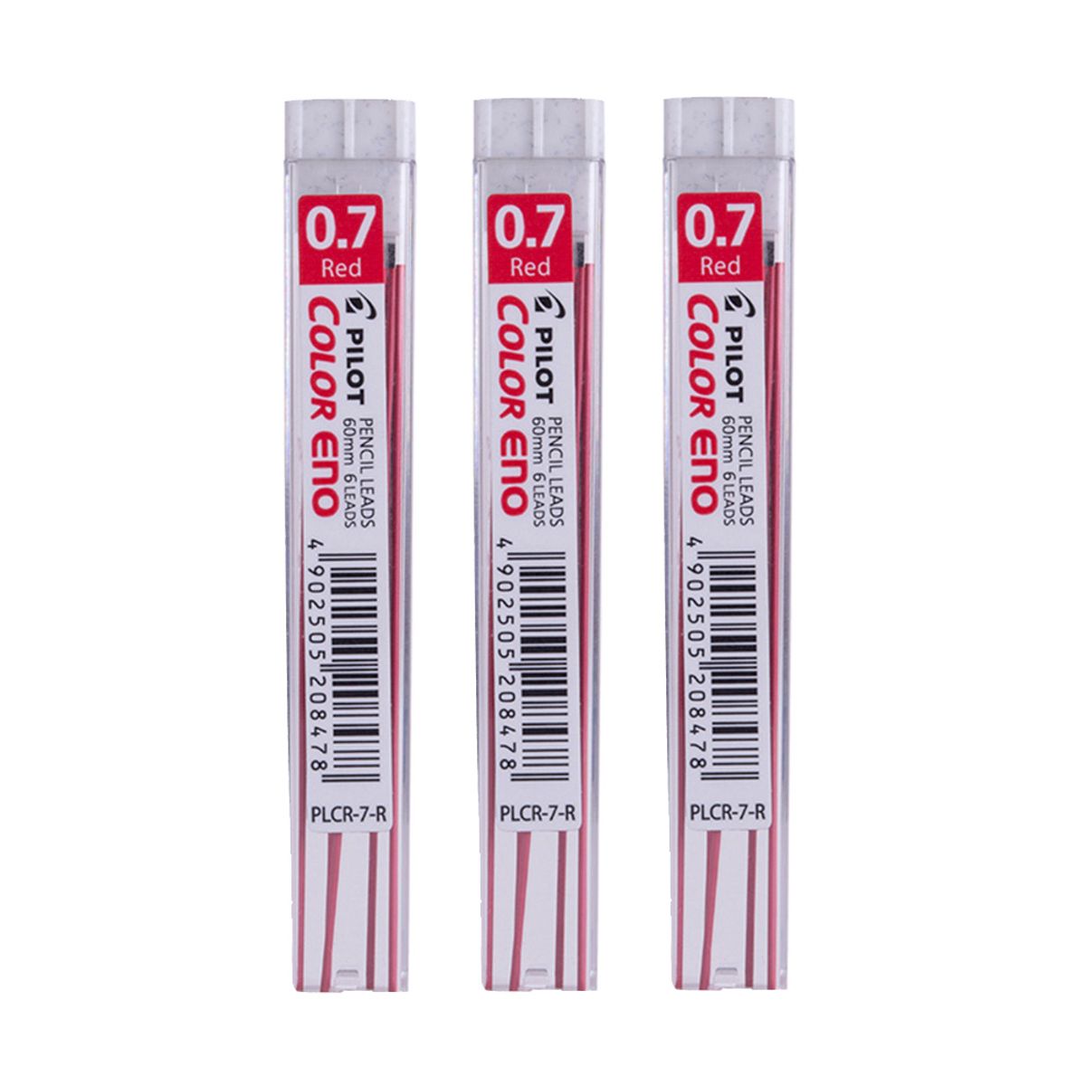 PILOT - Set 3 Tubos Mina Color Eno Rojo 07mm Pilot