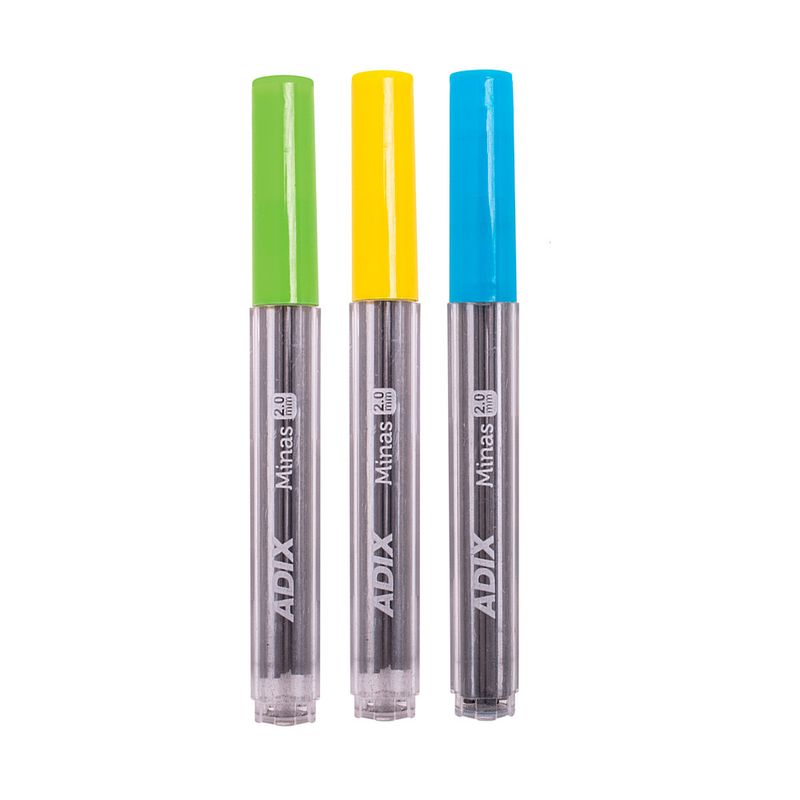 ADIX - Set 3 Tubos Mina  Grafito HB 20mm ADIX