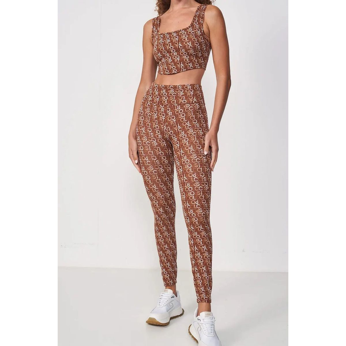 COLCCI - Conjunto Deportivo Top y Calza Legging Jacquard