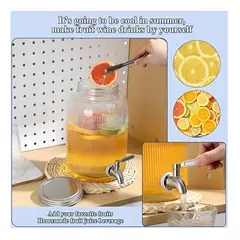 PASTELERIUS - Jarras Vidrio Dispensador De Bebidas Jarro Para Jugo 5l