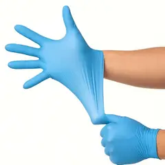 BOTICAMED - Guantes de Nitrilo Celeste 100 unidades Talla L -