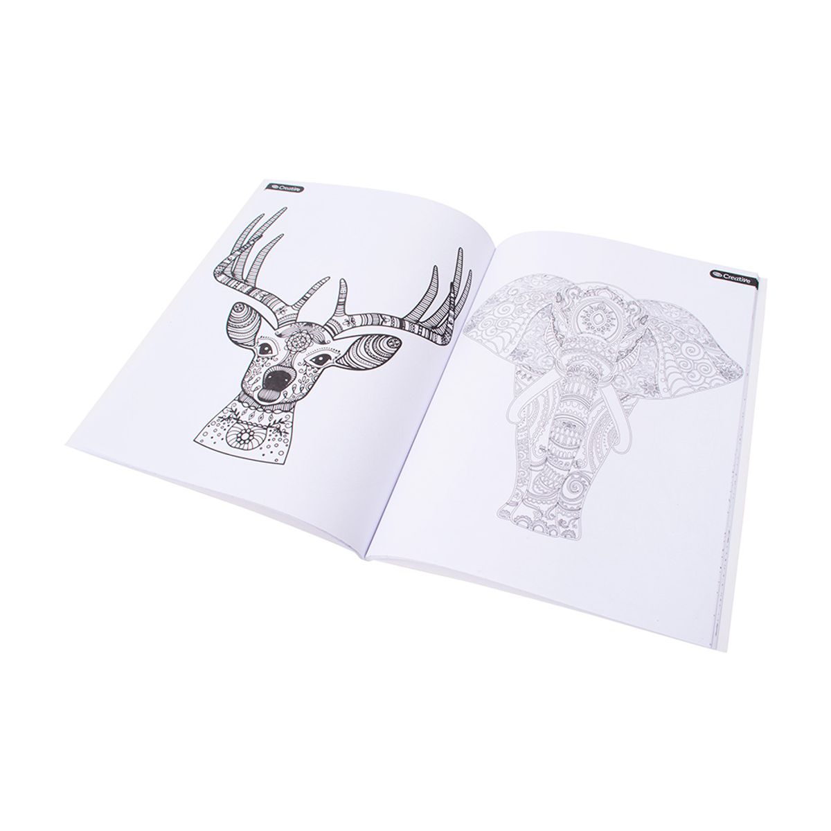 CREATIVE - Libro  Colorear Mandalas Animales 50 Diseños Creative