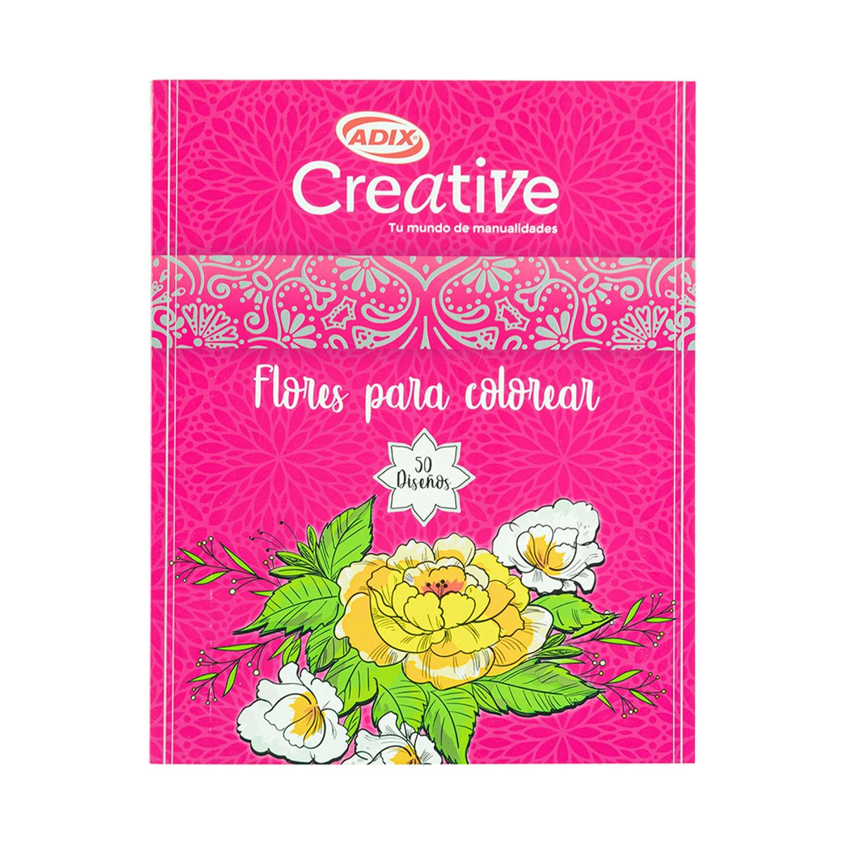 CREATIVE - Libro  Colorear Mandalas Flores 50 Diseños Creative