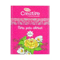 CREATIVE - Libro Colorear Mandalas Flores 50 Diseños