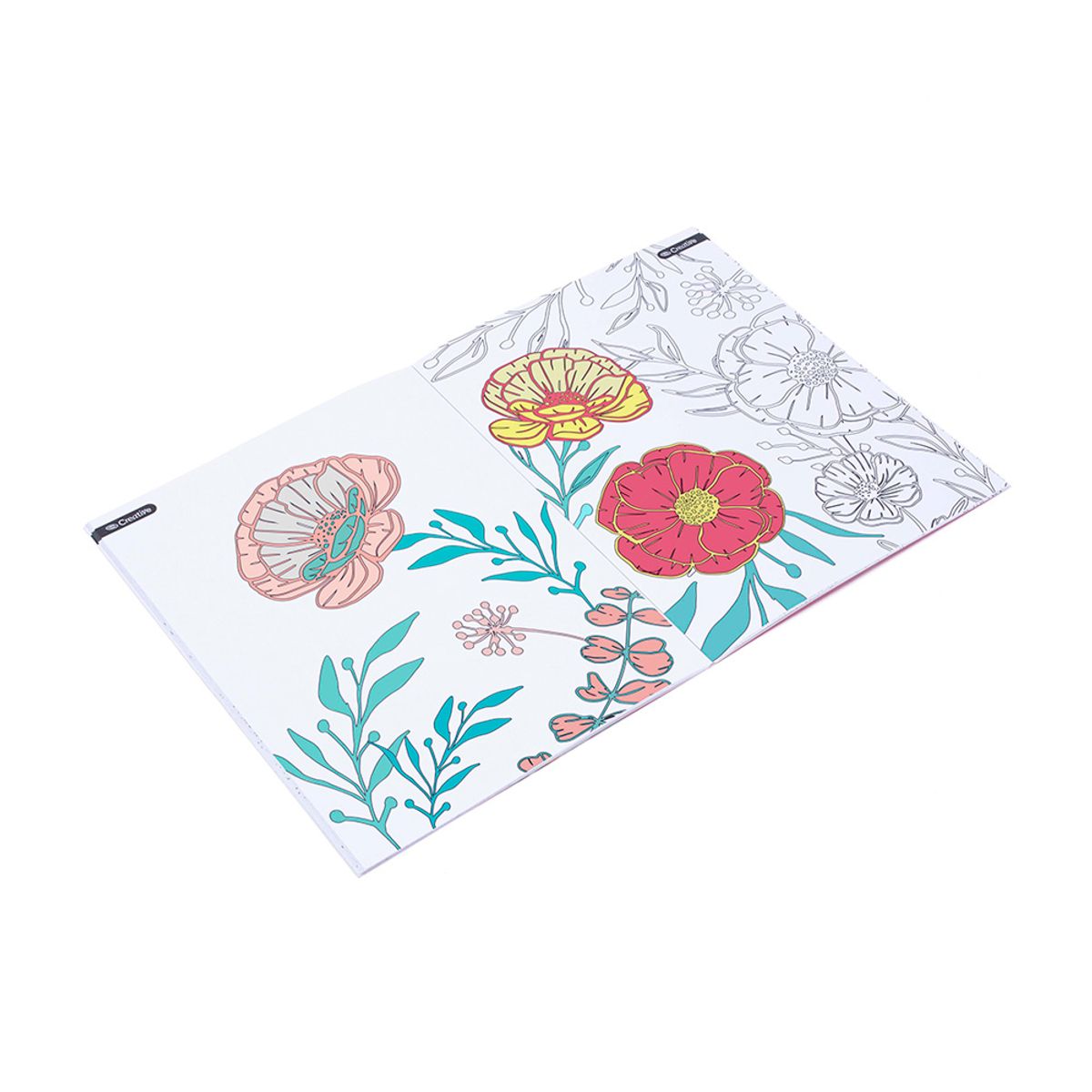 CREATIVE - Libro  Colorear Mandalas Flores 50 Diseños Creative