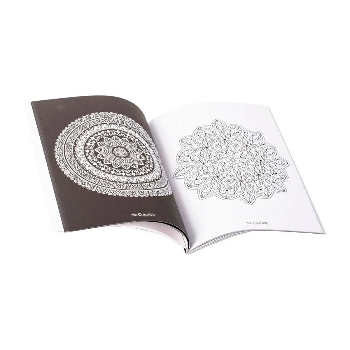CREATIVE - Libro  Colorear Mandalas Black and White 50 Diseños Creative