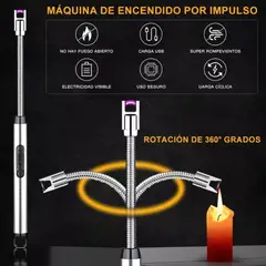 GENERICO - Encendedor Usb Recargable Chispero Portátil Multipropósito