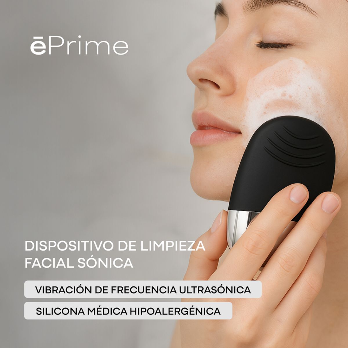 KINEGUN PRO - ePrime Limpiador Facial Con Vibración Sónica Impermeable