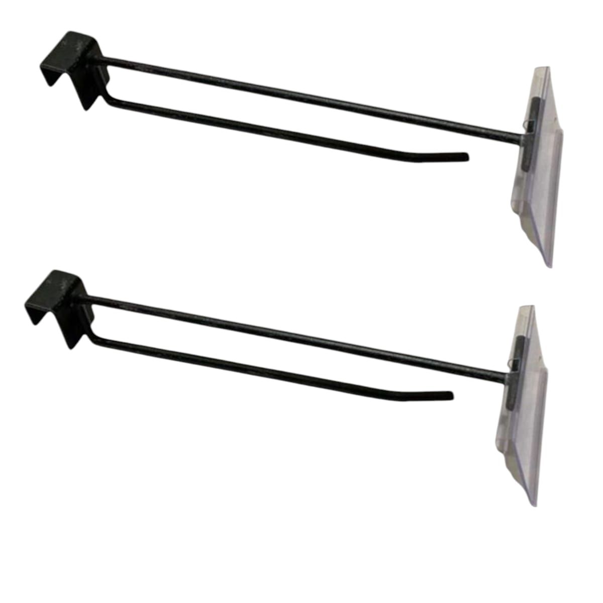 GENERICO - Pack 20 Ganchos Doble para Barra Negro 30 cm Gms