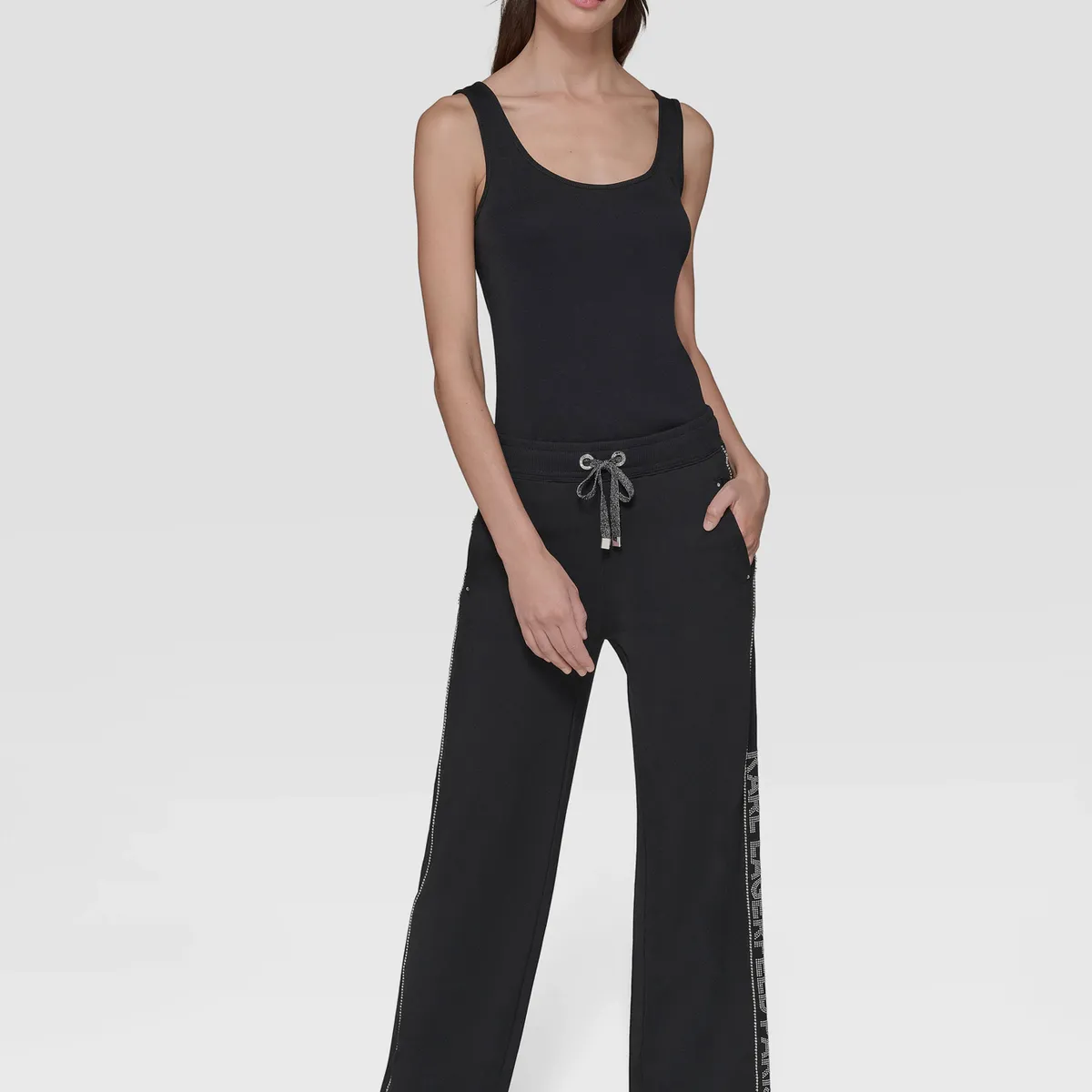 KARL LAGERFELD - Jogger con logo de cristales