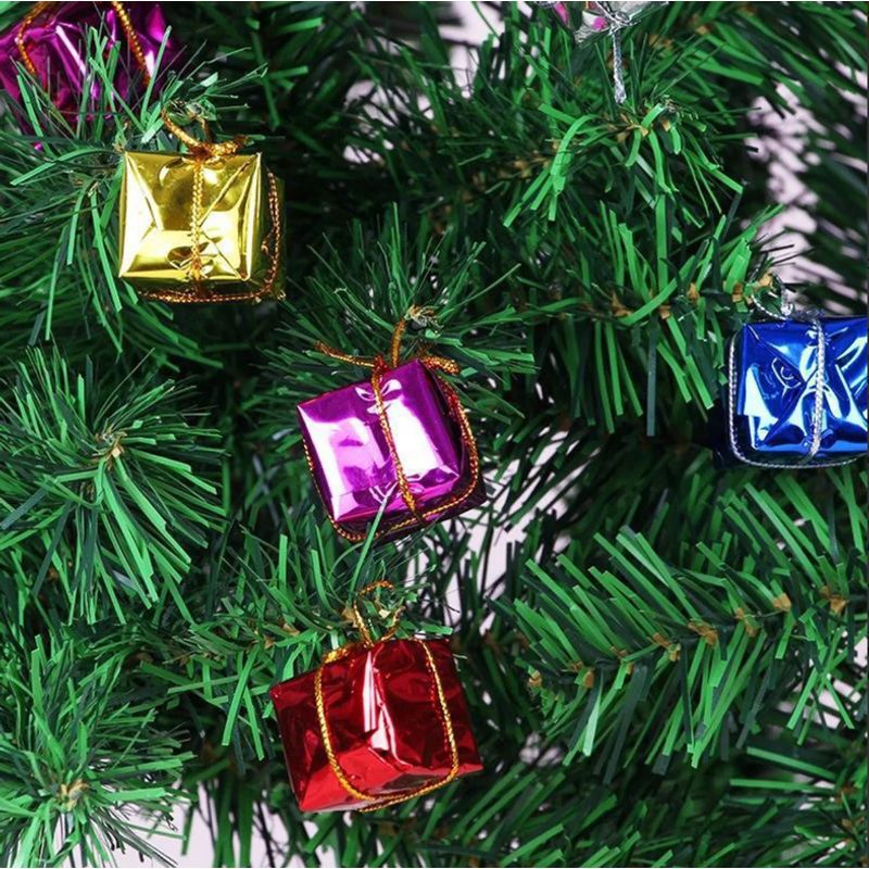 GENERICO - Set 12 Adornos cajas de regalo Colores 12pzs