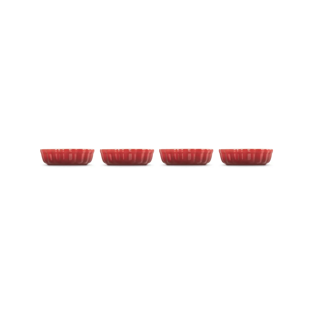 LE CREUSET - Le Creuset Conjunto de 4 Platos de Flan Estriado de 11 cm