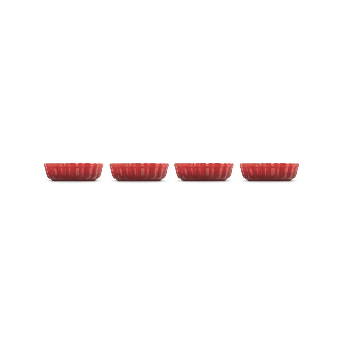 LE CREUSET - Le Creuset Conjunto de 4 Platos de Flan Estriado de 11 cm