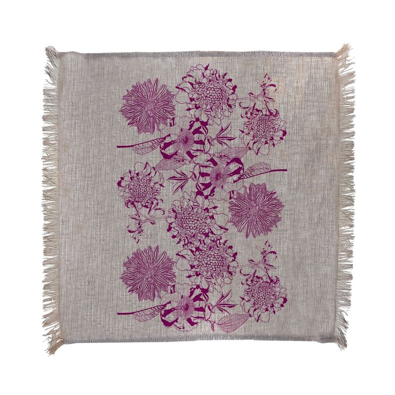 TUYO PRINT - Set 4 Servilletas Borgoña - Organza Gris - Tuyo Print