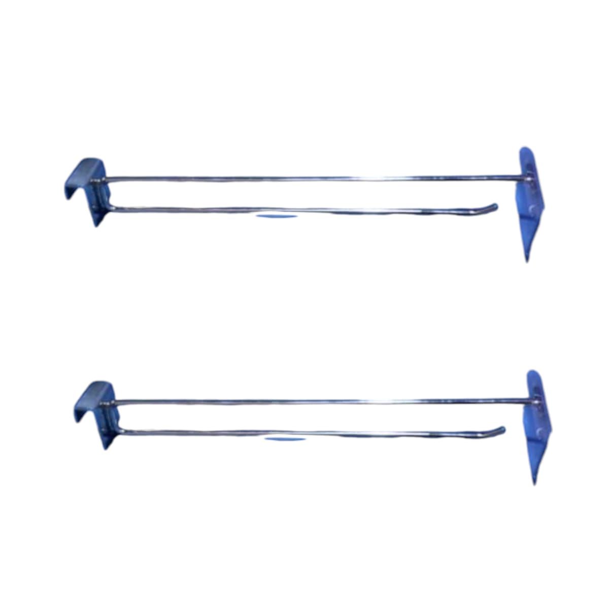 GENERICO - Pack 20 Ganchos Doble de Metal para Barra 35cm Gms