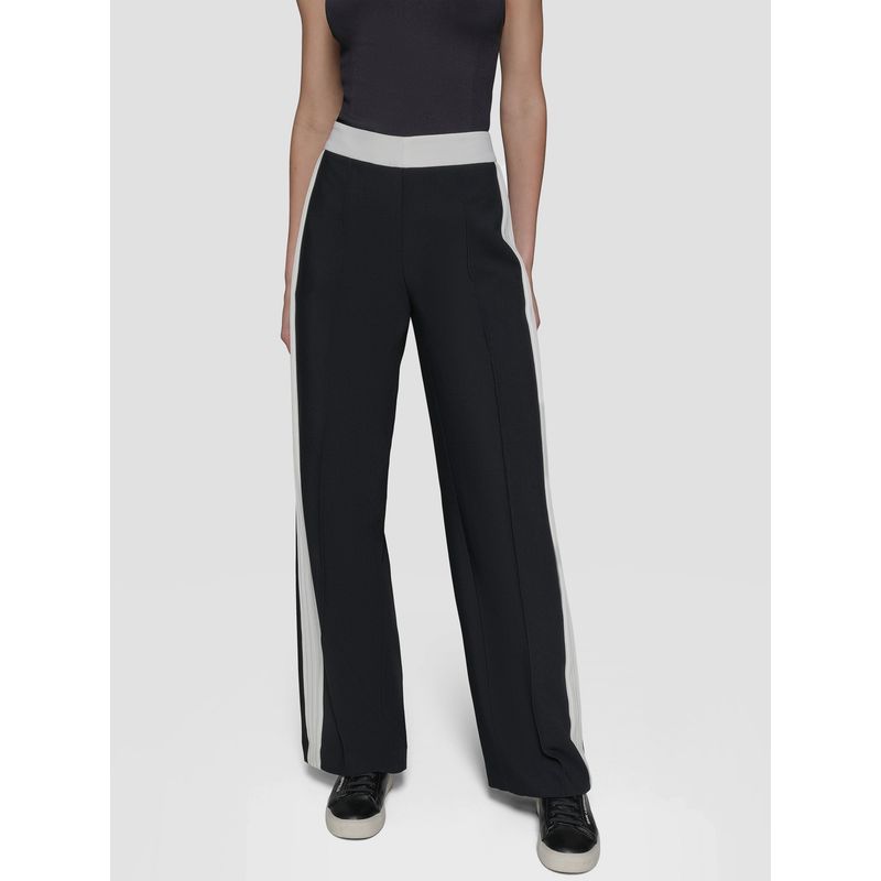 KARL LAGERFELD - Pantalón con pliegues en contraste