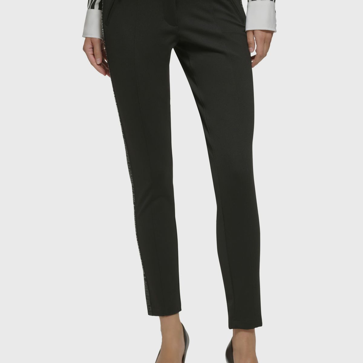 KARL LAGERFELD - Pantalón con cinta delgada en los laterales