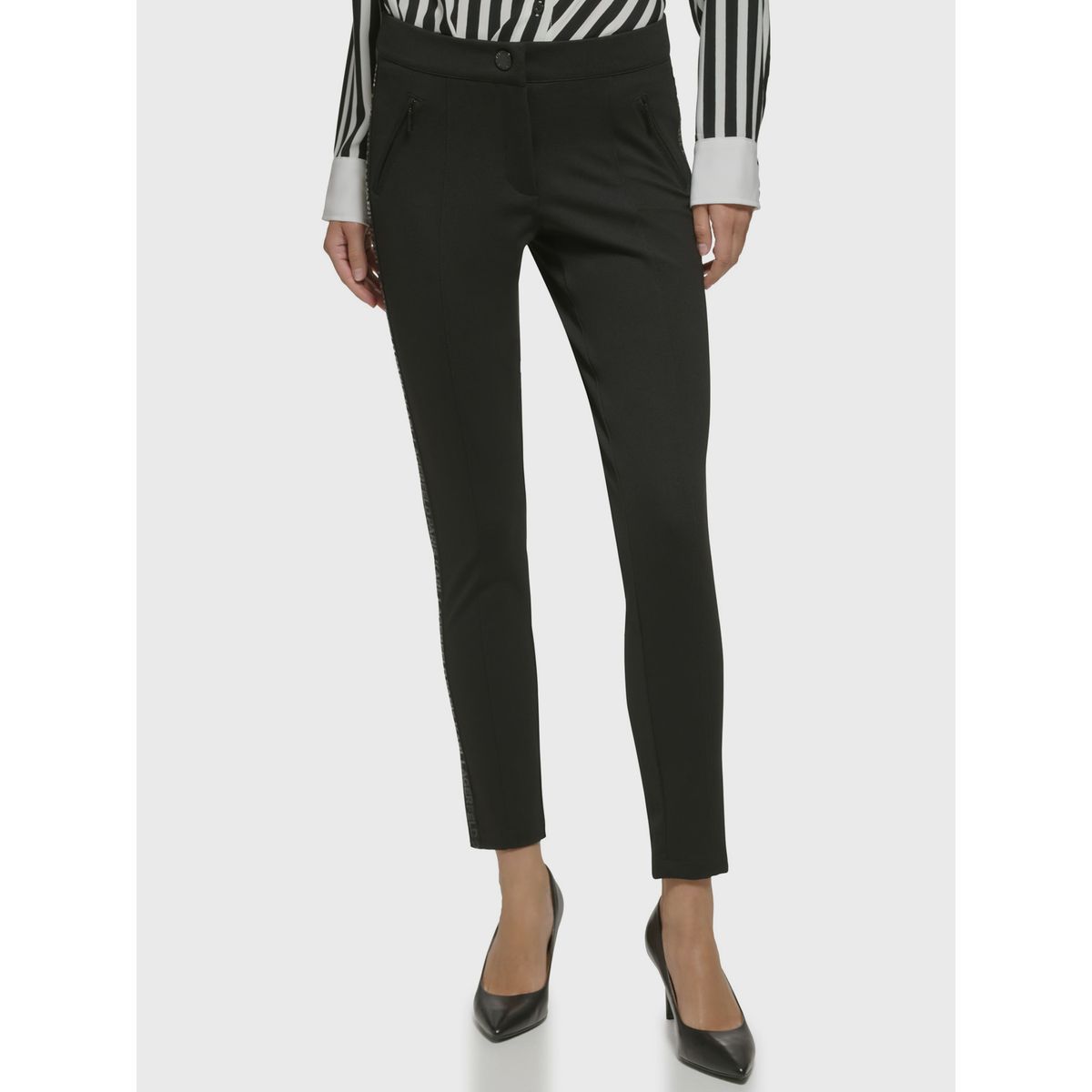 KARL LAGERFELD - Pantalón con cinta delgada en los laterales